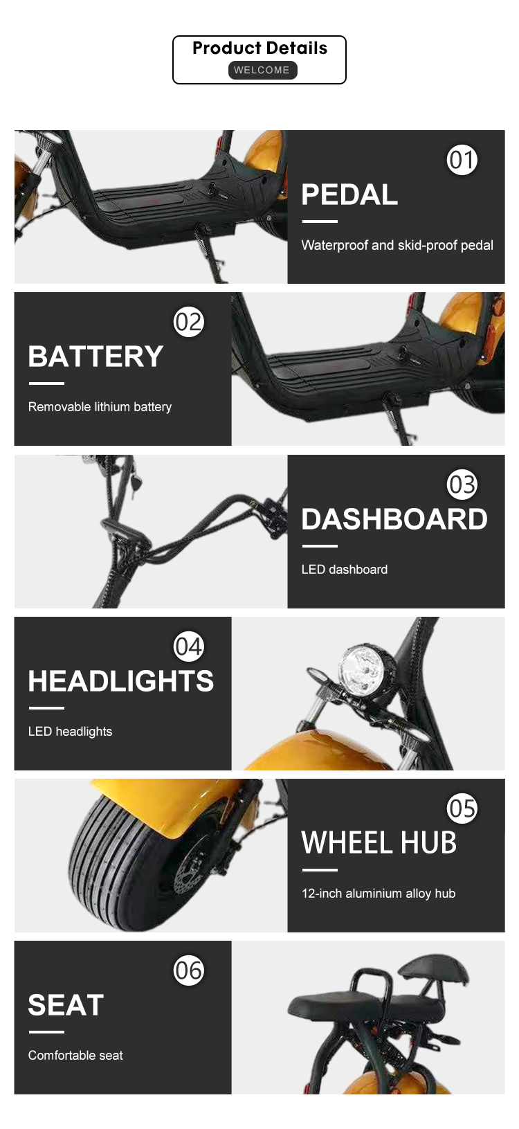 electric scooter 1500w 60v