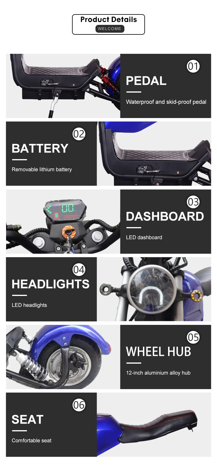 electric scooter 1500w 60v