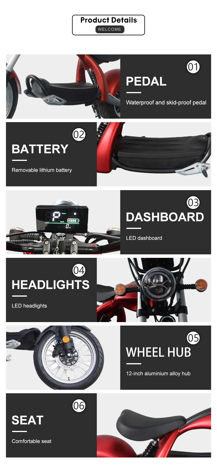 electric scooter 3000w 60v