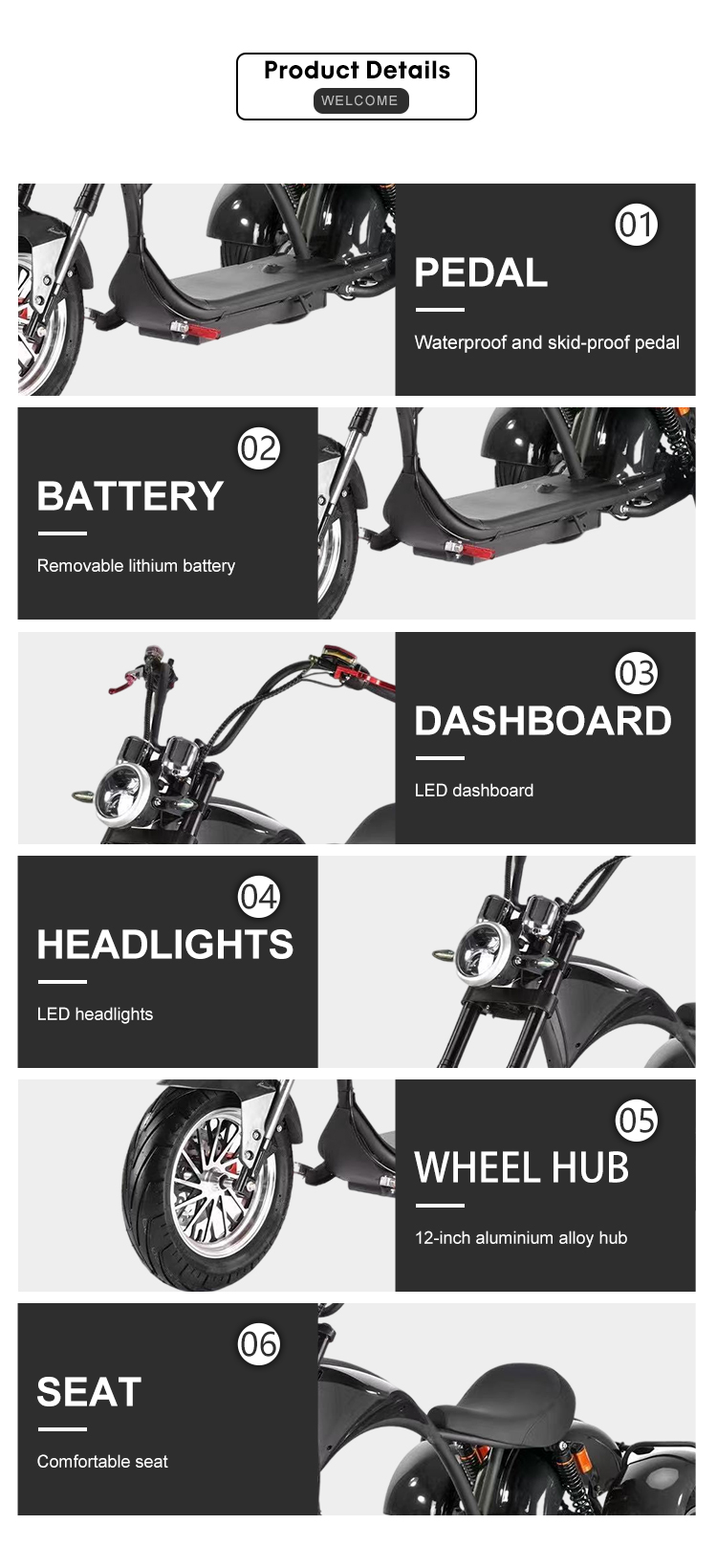 electric scooter 1500w 60v