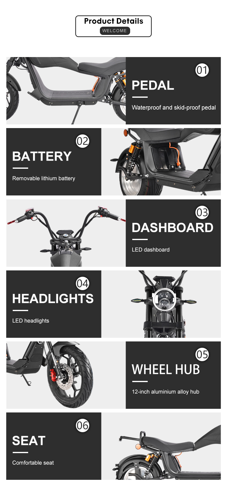 2 wheels electric scooters