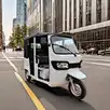 4 Seater Electric Rickshaw 48v Motor Electric Tricycle Lead Acid Battery Powered Metal Roof
