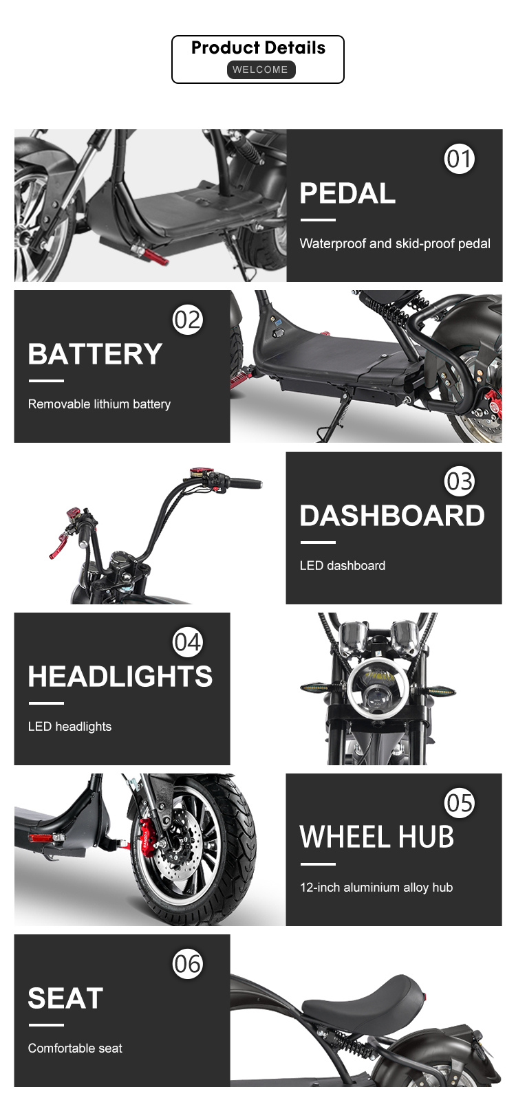 electric scooter 1500w 60v