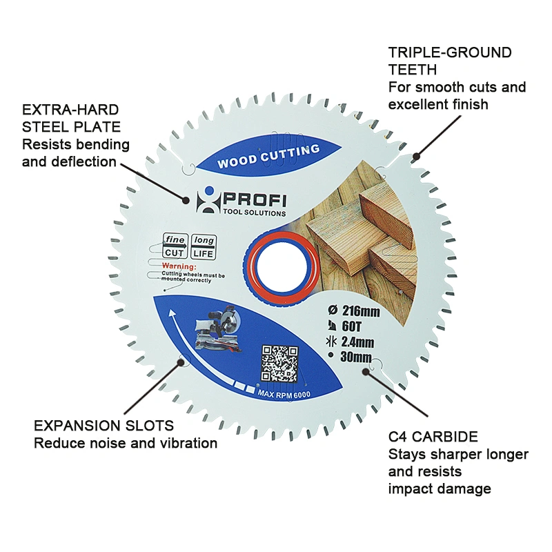 moretop industrial wood cutting blade 216mm