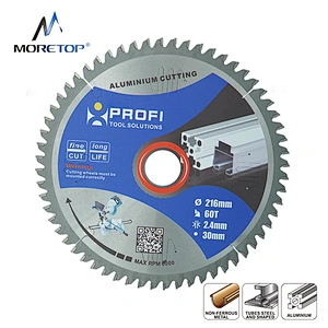 moretop industrial aluminium cutting blade 216mm
