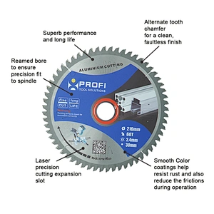 moretop industrial aluminium cutting blade 216mm