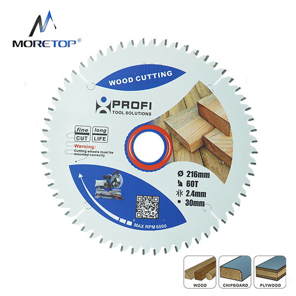 moretop industrial wood cutting blade 216mm