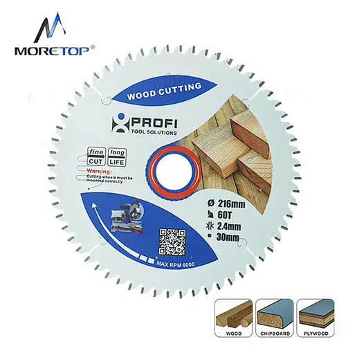 moretop industrial wood cutting blade 216mm