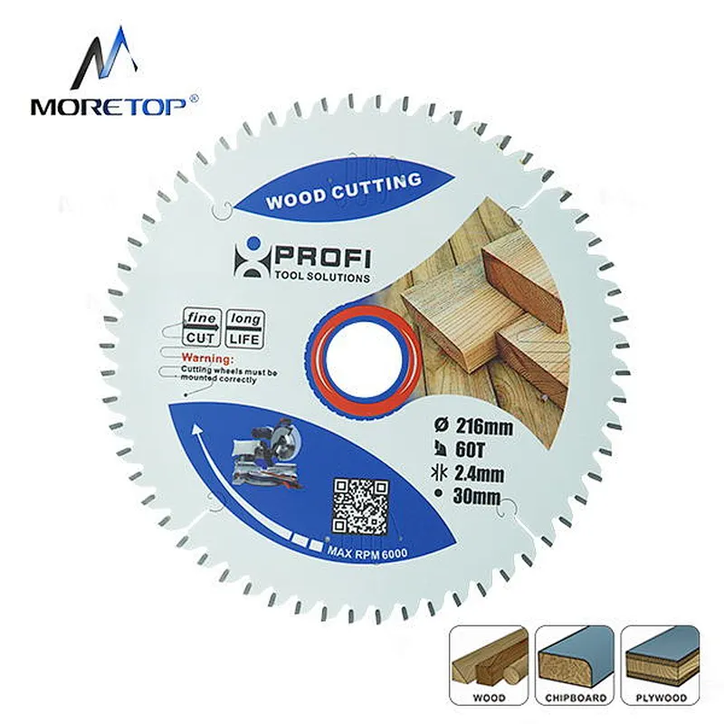 moretop industrial wood cutting blade 216mm