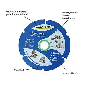 moretop professional fibre cement board cutting blade 216mm