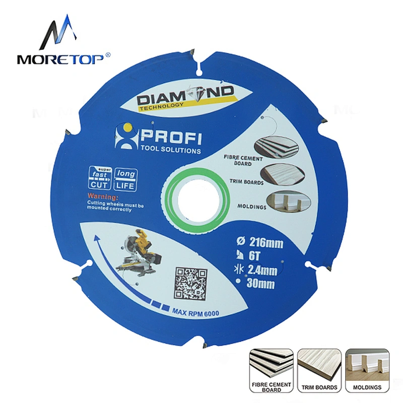 moretop professional fibre cement board cutting blade 216mm