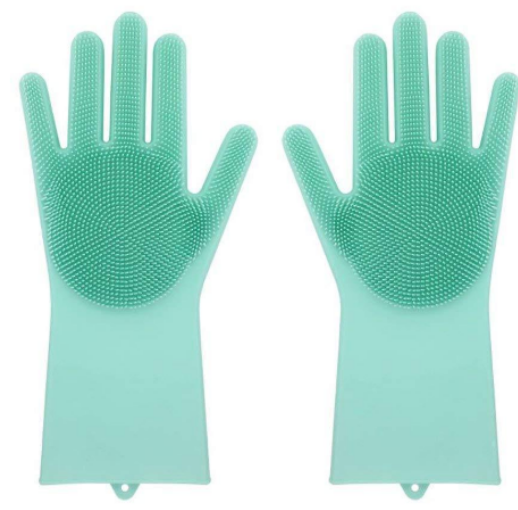 1 pair Silicone Dishwashing Gloves for Kitchen