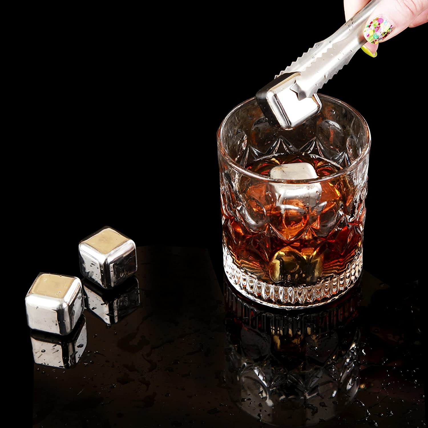 stainless steel ice cubes