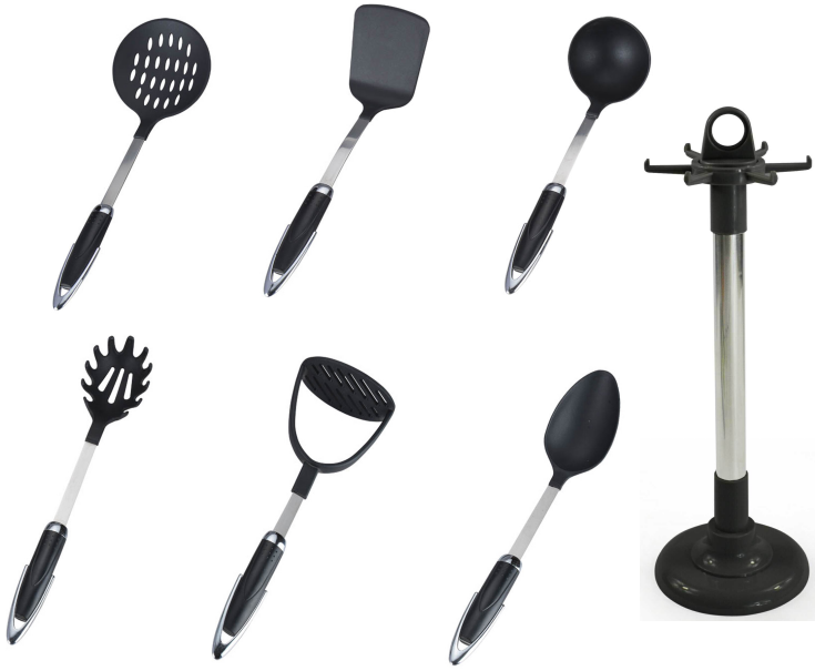 stainless kitchen utensil holder