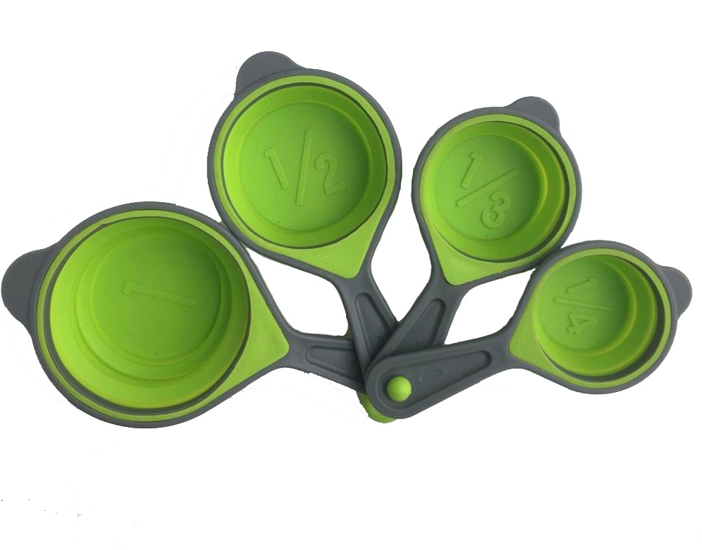 Set of 4, Collapsible Silicone Measuring Cups