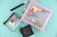 mesh cosmetic bag