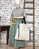 linen tote shopping bag