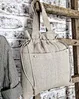 linen tote shopping bag