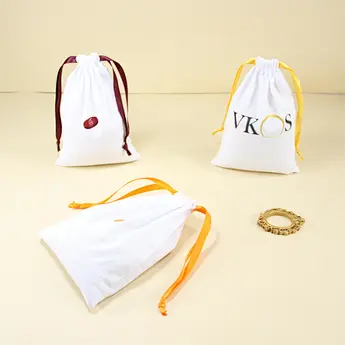 Eco Friendly Cotton Dust Bags Drawstring Cotton Bags Gift Handbag Watch Jewelry Packaging Storage Pouches