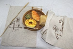 linen bag with embroidery
linen drawstring bag