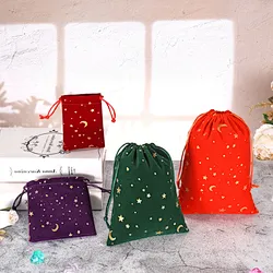 Wholesale Screen Printing Suede Gift Jewelry Bag Drawstring Luxury Soft Ring Necklace Packaging Velvet Dust Bag