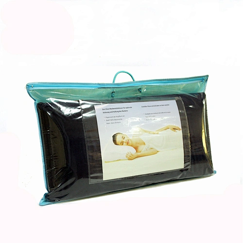 Texpack OEM PE and blue non woven pillow bag with zipper