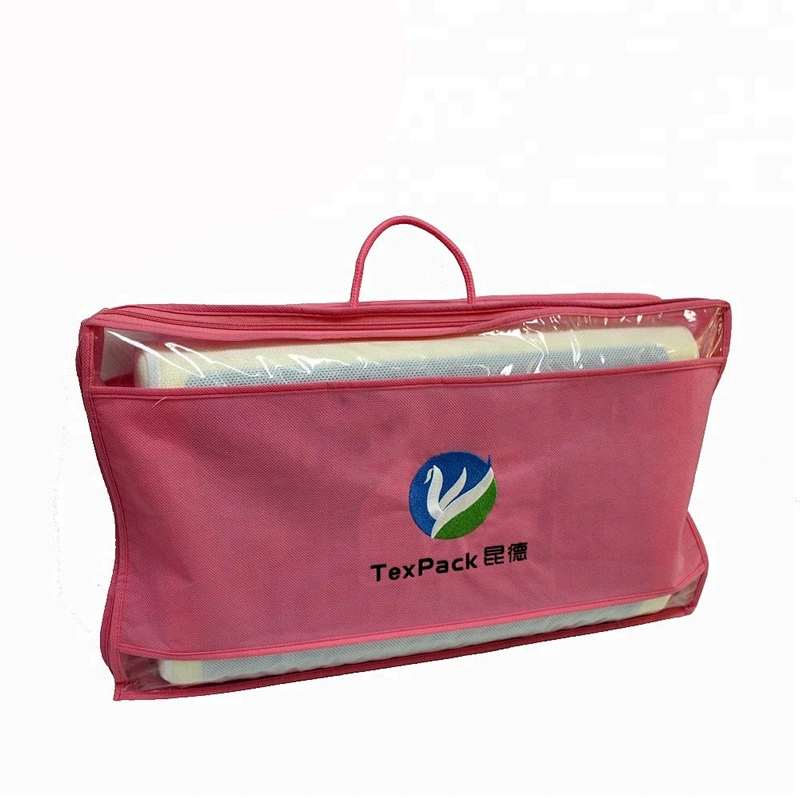 High quality Clear PE red non woven Household Pillow packaging