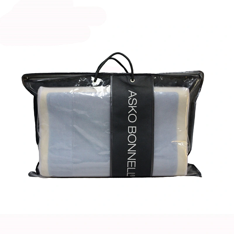 Texpack Customized Clear PE grey non woven pillow Bag with rope handle