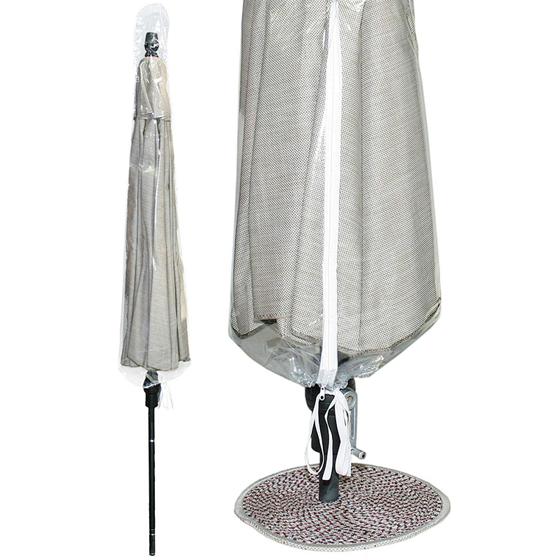 Outdoor Use Transparent Vinyl Umbrella Cover Waterproof Dustproof