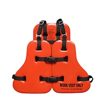 PVC foam work life vest, red three pieces life vest