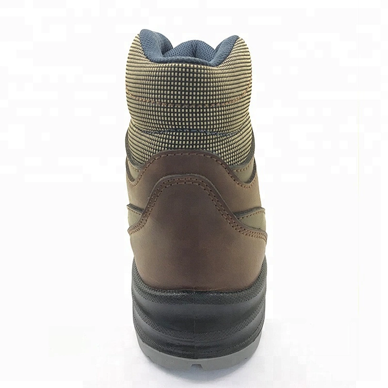 Split nubuck leather pu sole work safety boots men