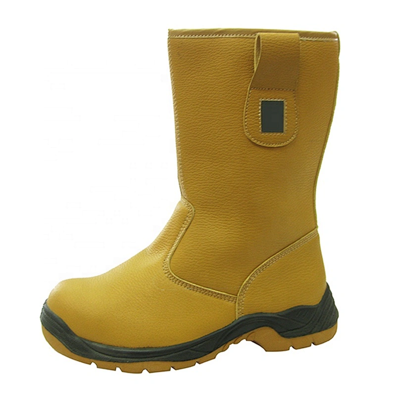 Micro fiber leather rubber out sole men welding safety boots men