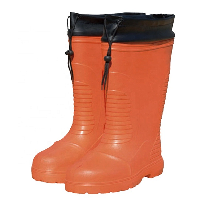 freeze cold storage non slip plastic toe cap 100% EVA rain boots for men