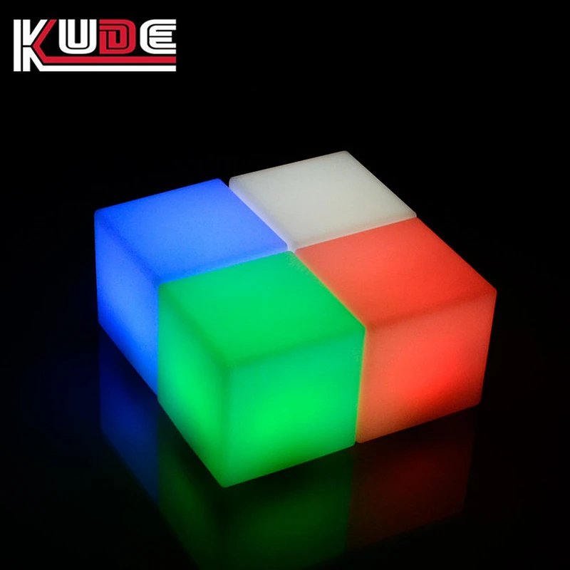Outdoor LED Glowing Furniture Manufacturer For PE LED Sitting Cubes/LED Cube Lighting For Party Event Using