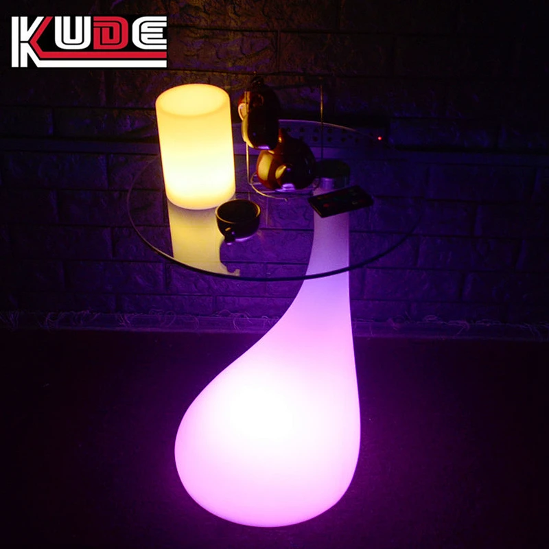 LED table of portable design night lighting illuminated