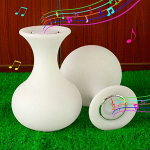 Vase shape decoration table light glowing speaker bluetooth music speaker