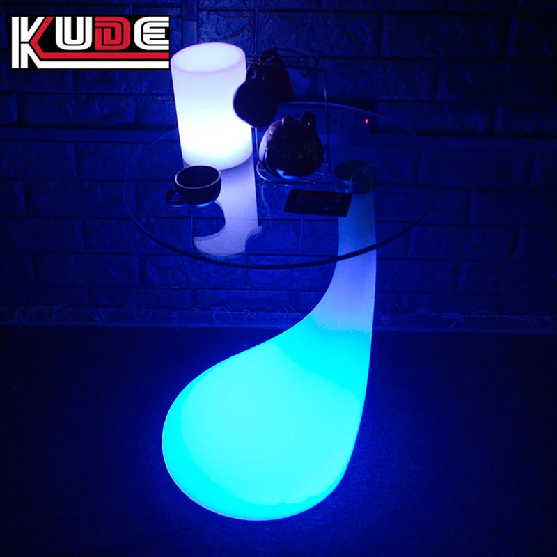 LED table of portable design night lighting illuminated
