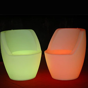 2018 patio LED glow plastic chair seats in good price