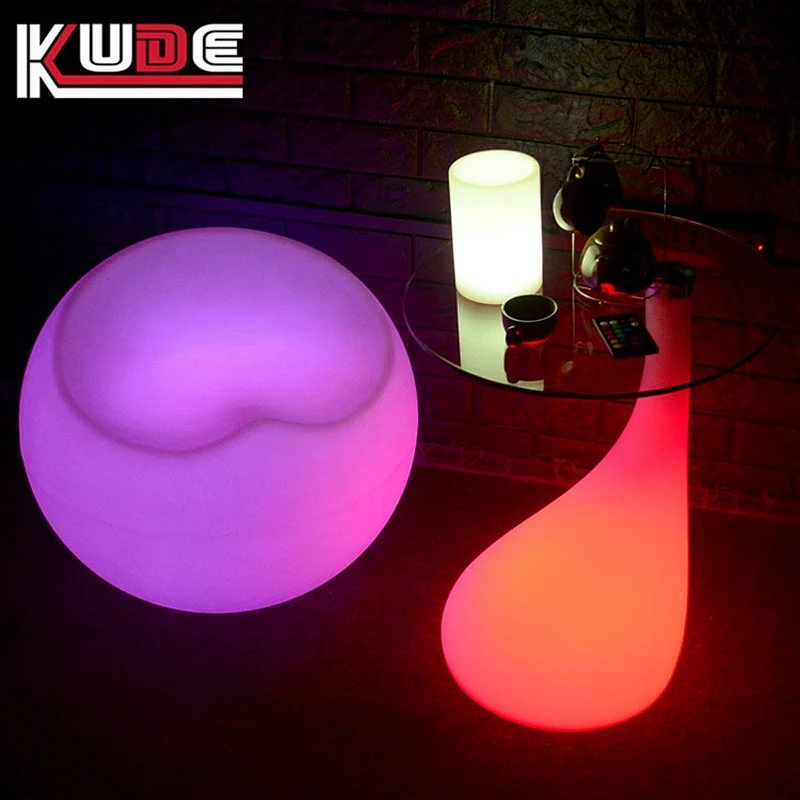 LED table of portable design night lighting illuminated