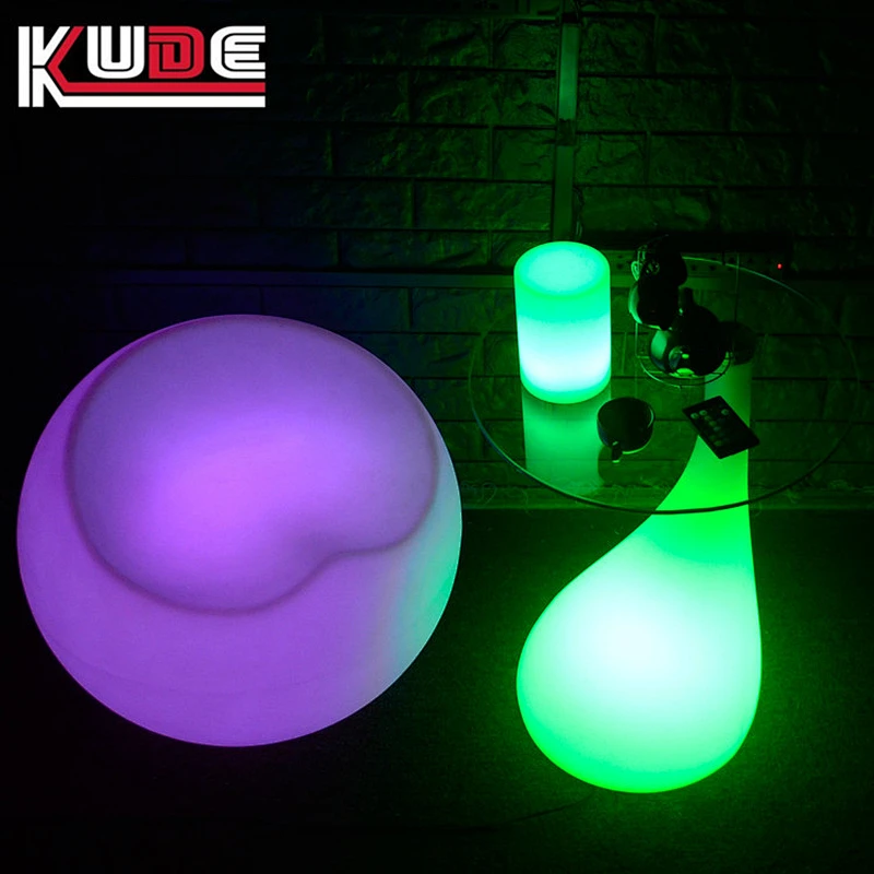 LED table of portable design night lighting illuminated