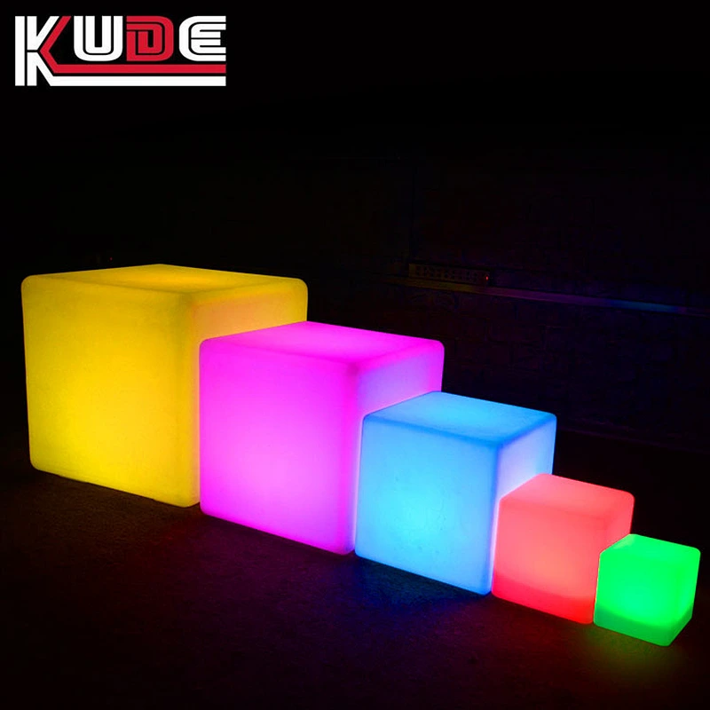 Outdoor LED Glowing Furniture Manufacturer For PE LED Sitting Cubes/LED Cube Lighting For Party Event Using