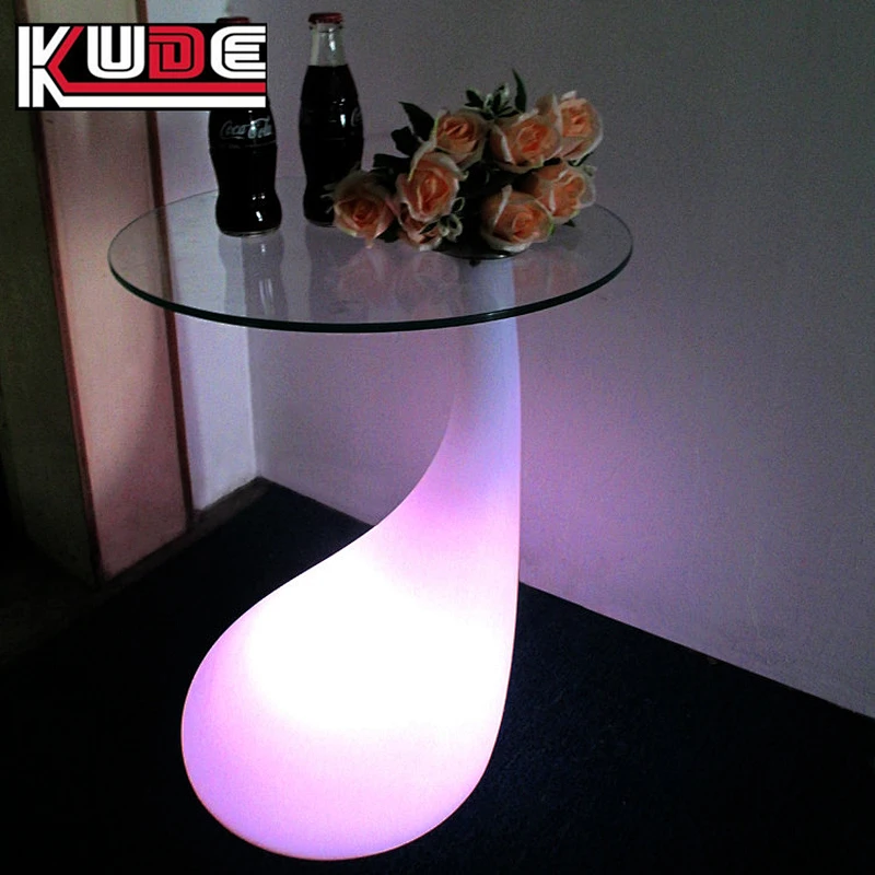 LED table of portable design night lighting illuminated