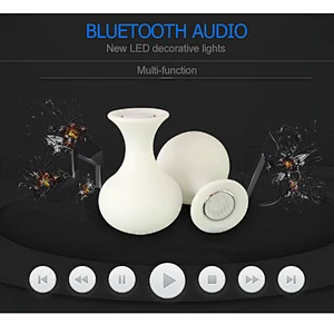 Vase shape decoration table light glowing speaker bluetooth music speaker