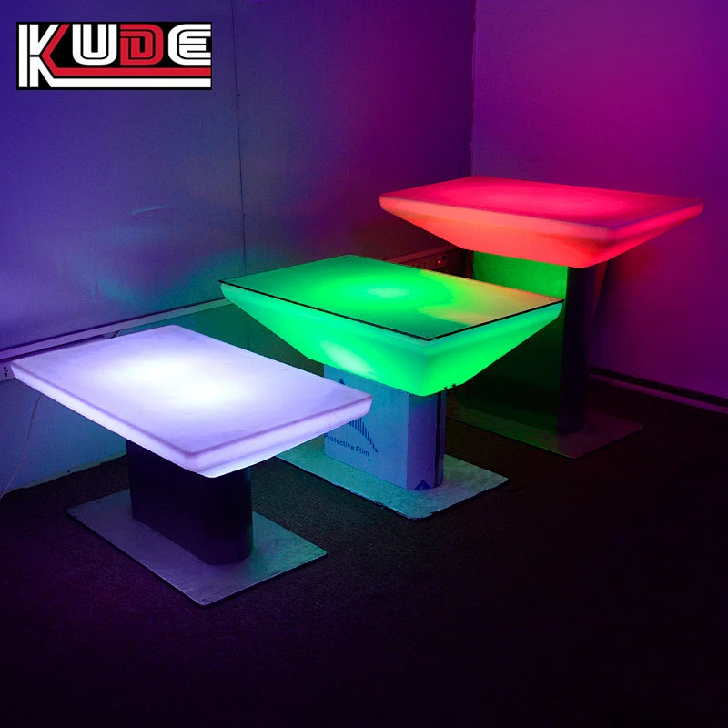 LED rectangular table led light up table furniture tables for events