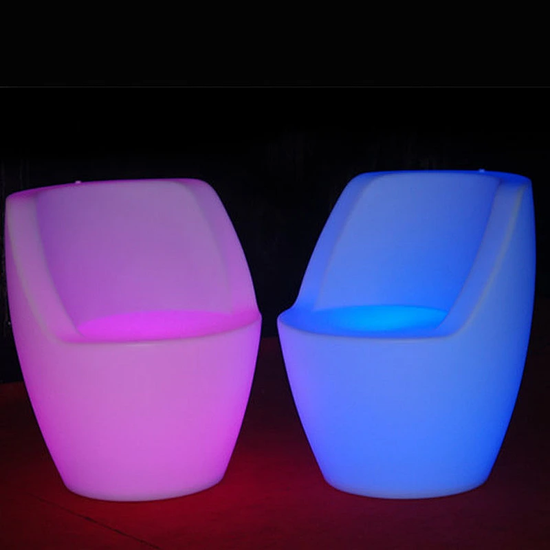 2018 patio LED glow plastic chair seats in good price