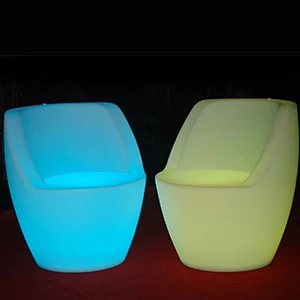 2018 patio LED glow plastic chair seats in good price