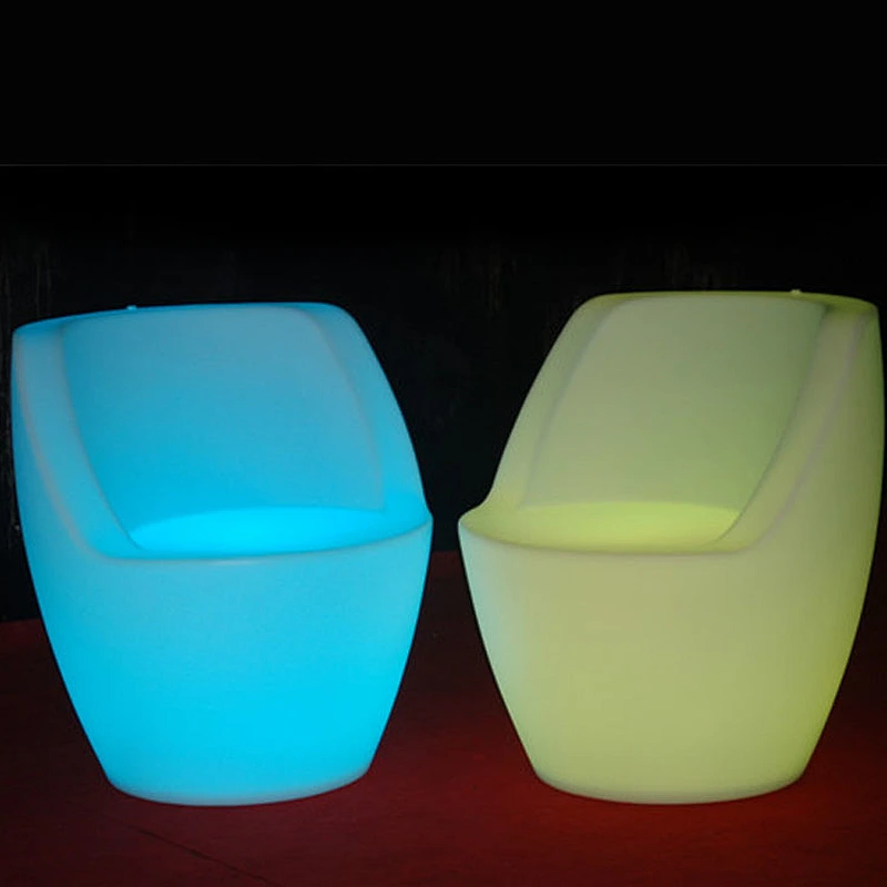 2018 patio LED glow plastic chair seats in good price