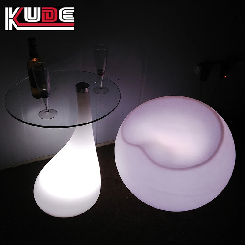 LED table of portable design night lighting illuminated