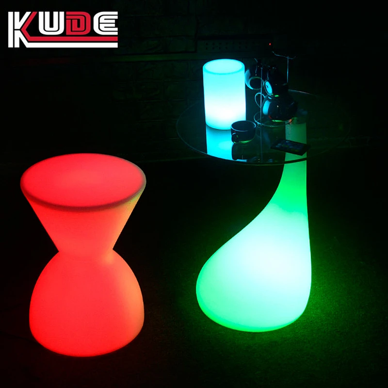 LED table of portable design night lighting illuminated