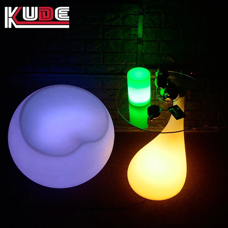 LED table of portable design night lighting illuminated